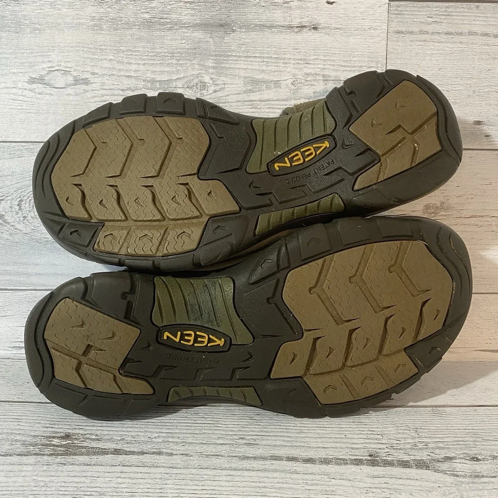 Keen Sandals Mens 13 Green Brown Waterproof Outdoor Hiking Rugged Trail Shoes